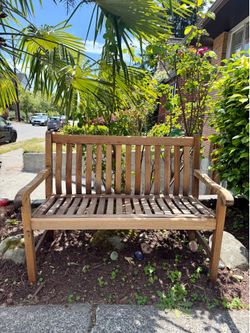 4ft Solid Teak Outdoor Patio Garden Bench