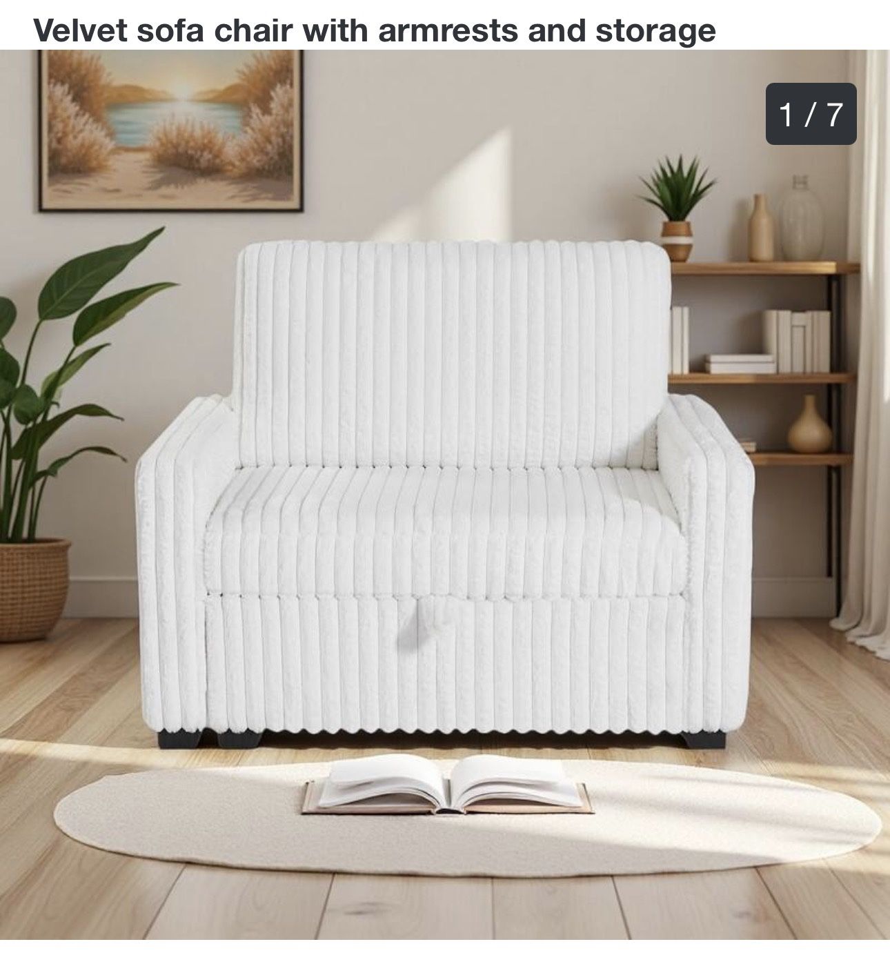 Couches for Living Room Living Room Sofa and Seat with Storage Box,for Bedroom, Office, Large-White sectional Couch