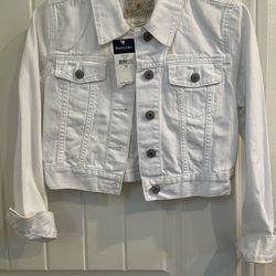 Kids - Ralph Lauren White Denim Jacket Size 10(new)