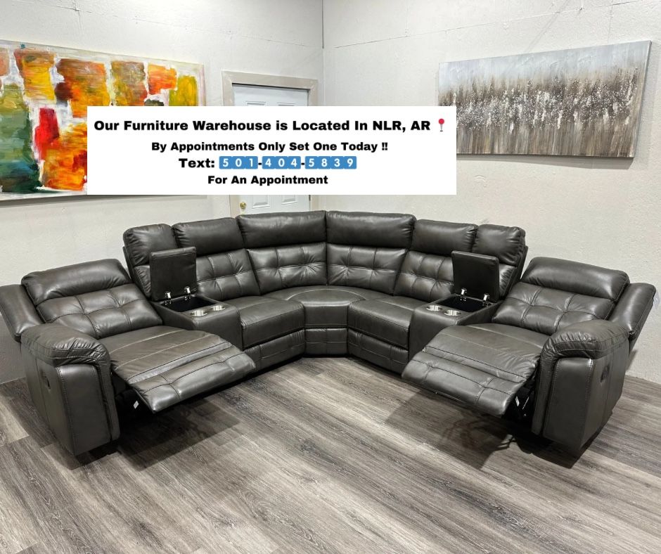 Brand New Gray Sectional Recliner