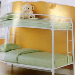 Brand New White  Metal twin bunk beds! 