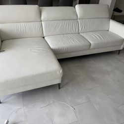 Luca Sectional Left Facing Light White
