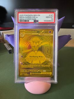 Mega Gardevoir EX 187/132 PSA 10 - 2025 Pokemon Mega Evolution Gold Hyper Rare