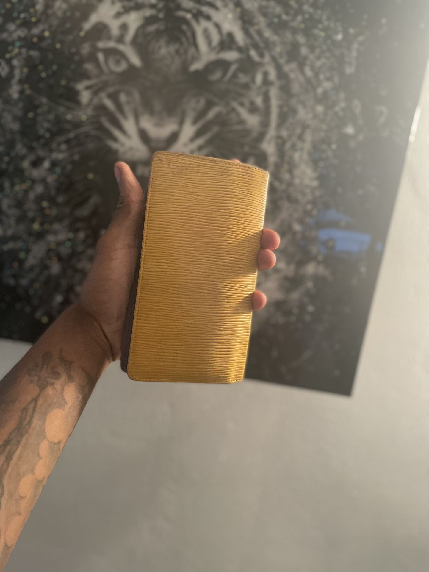Louis Vuitton LV yellow epi Long Wallet