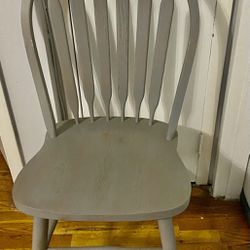 Solid Wood Grey Dinning Chairs 3