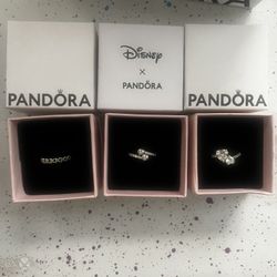 Pandora 3 Heart Rings 