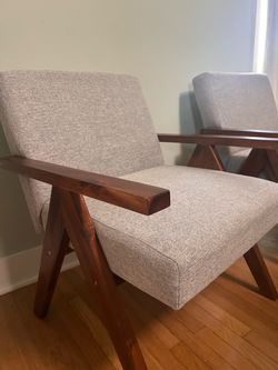 Two Grey chairs