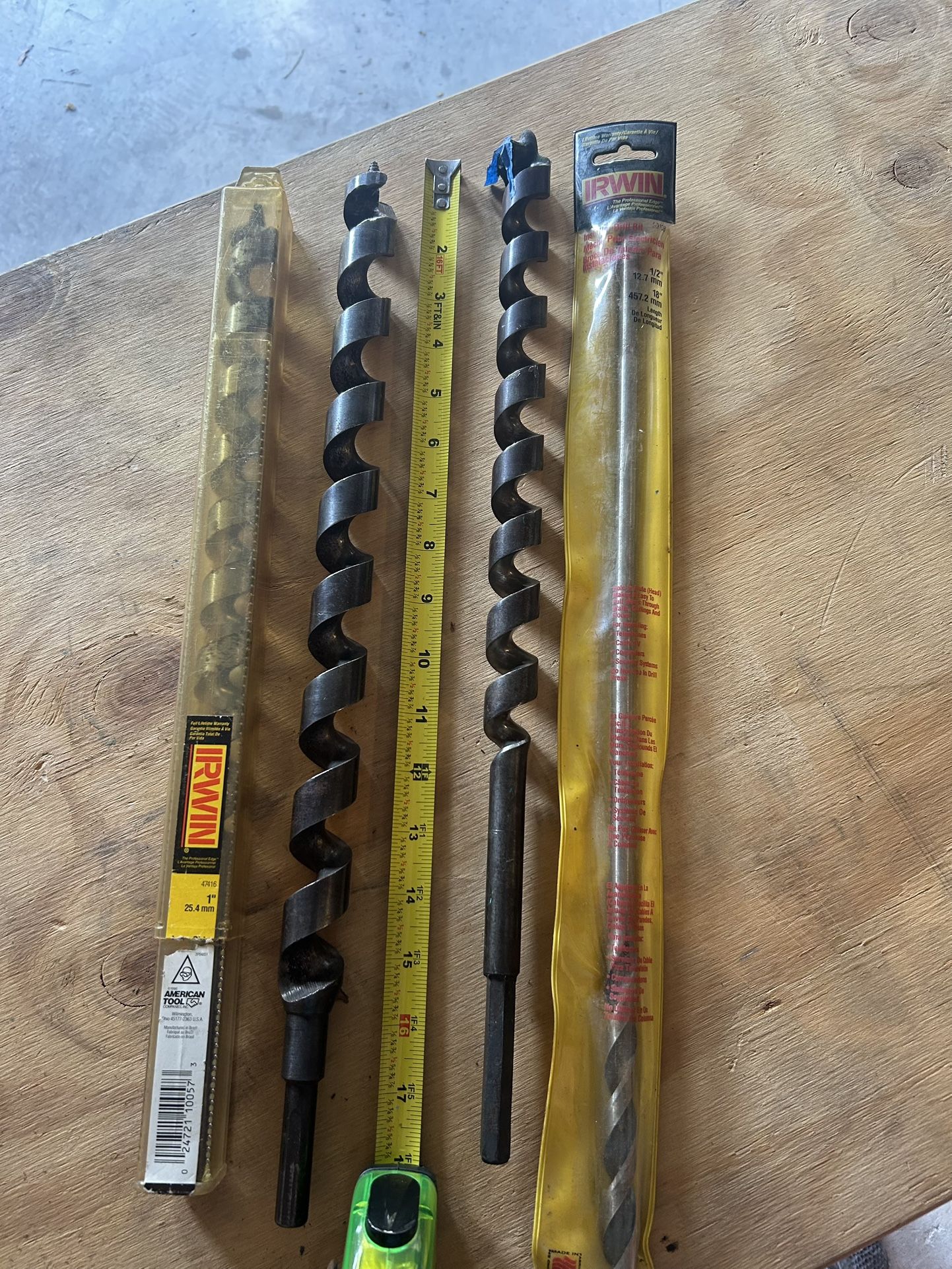 Lot Of 4 - Auger Bits