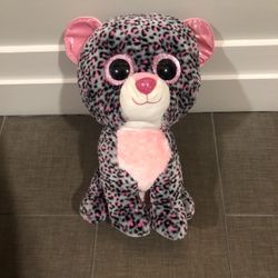 Ty Beanie Boo 6" Tasha The Grey and Pink Leopard