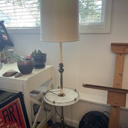 Lamp With Marble Table Top