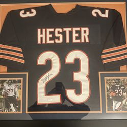 Devin Hester Signed Chicago Bears Signed Jersey. JSA Certified. 35x32