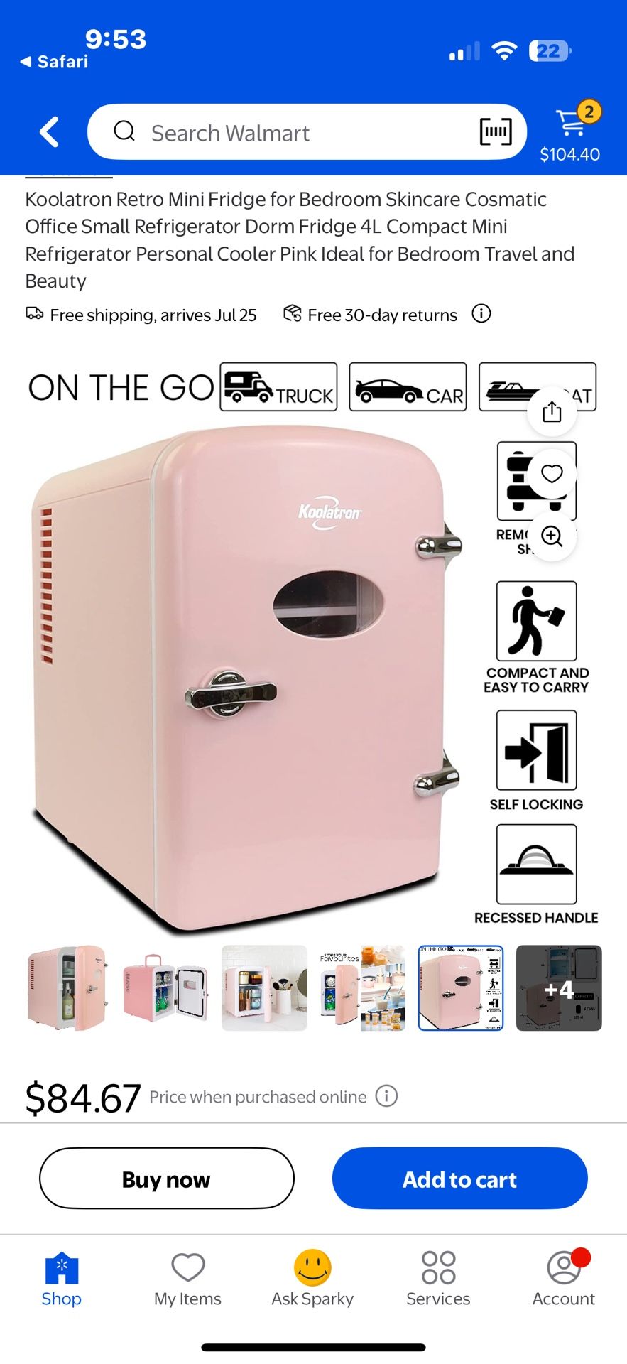 Pink Mini Fridge