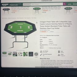 Brand New Poker Table - Must Sell!