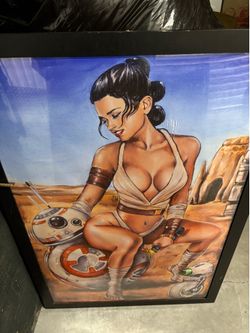 Framed Star Wars poster