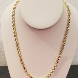 10kt Gold Rope Design Chain 