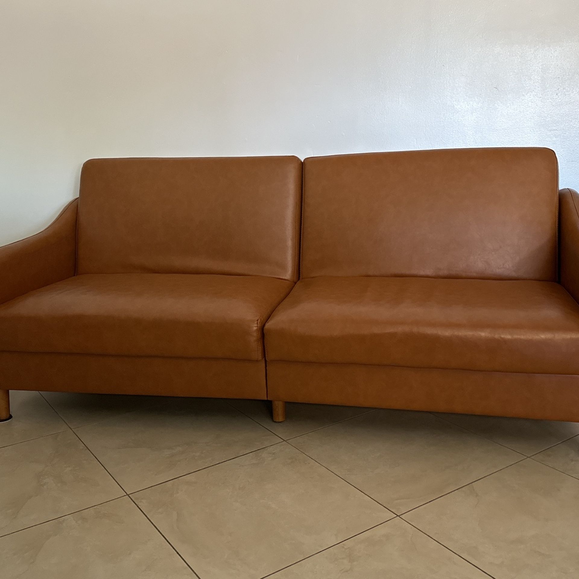 Brown Leather Sofa