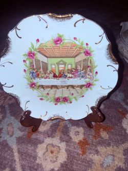 Vintage last supper decorative plate