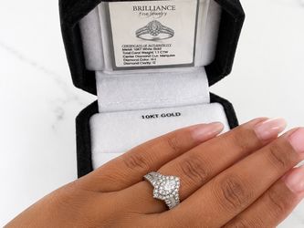 10K White Gold 1.1 CTW Diamond Ring – $700 FIRM