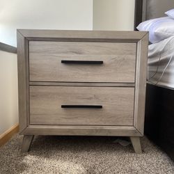 Modern 2 Drawer Nightstand - Set Of 2