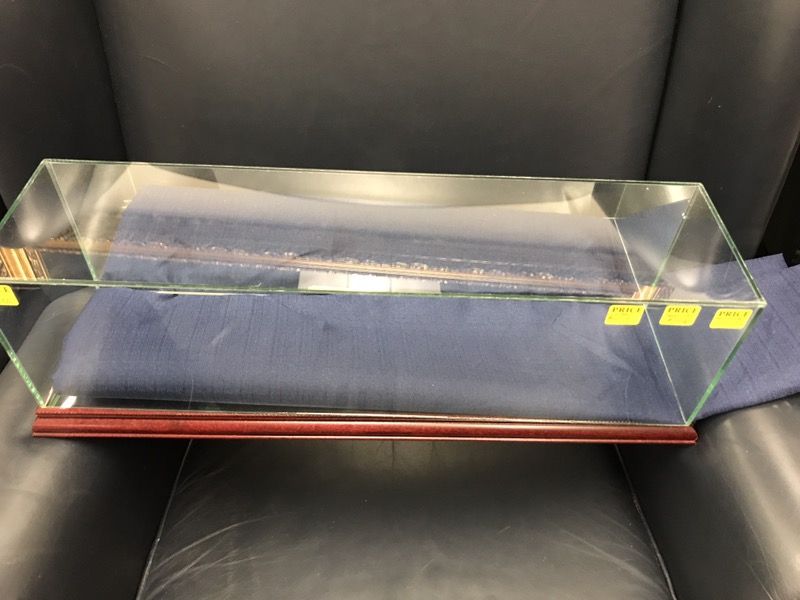 UV Protected Glass Display Case , 8" high x 8" wide x 24" Long