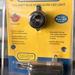 New Aquarium Moonlight Single 3/4 watt LED Blue-Moon-Glow