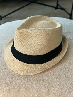 Panama Fedora Straw Hat Unisex Sz S/M Like New