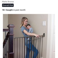 Toddleroo-North States - 28” to 47” Wide 31” Tall Easy Swing & Lock Baby Gate, Matte Bronze Open Box  