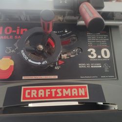 Table Saw Craftsman 10 Inch 3.0 Table Saw  