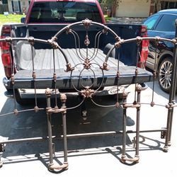 Rod Iron King Size Bed Frame.