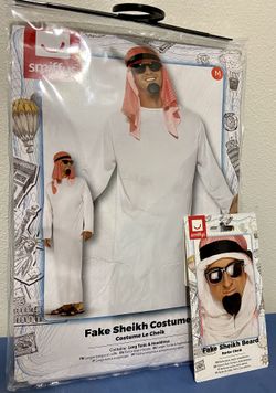 Party Costume Sheikh With Beard Size M
