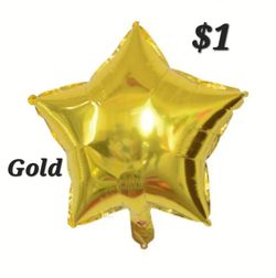 Star Foil Balloons. Gold Balloons. Globos De Estrella 18 Inch Balloon. Dorado