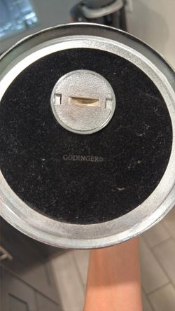 Vintage Godinger "Adams" Chrome & Glass Column Candy Dispenser