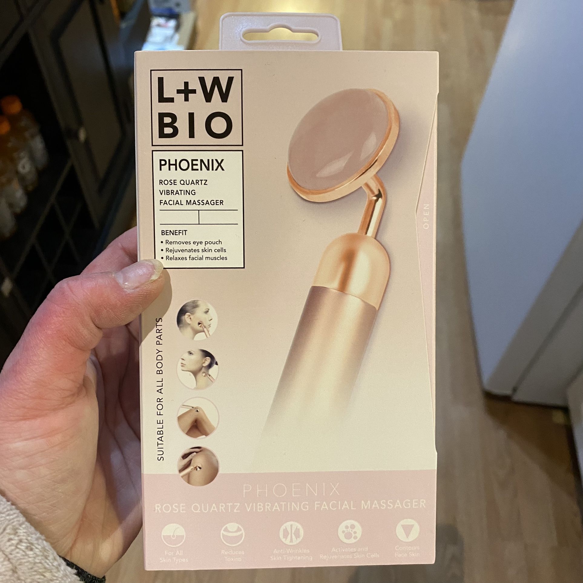 Rose Quartz Vibrating Facial Massager