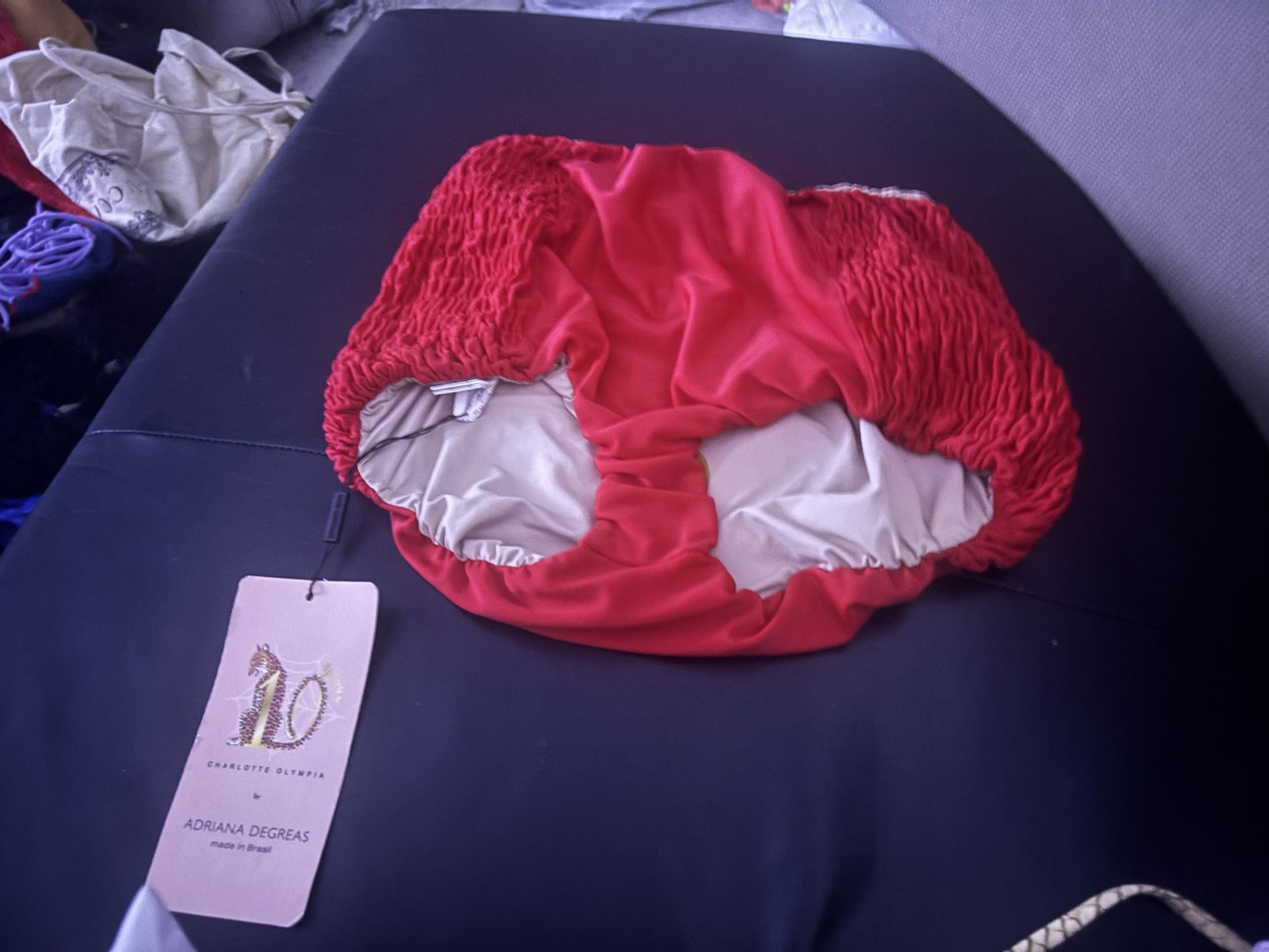 Charlotte olympia x Adriana degreas swim suit shorts ruffle bikini bottoms new