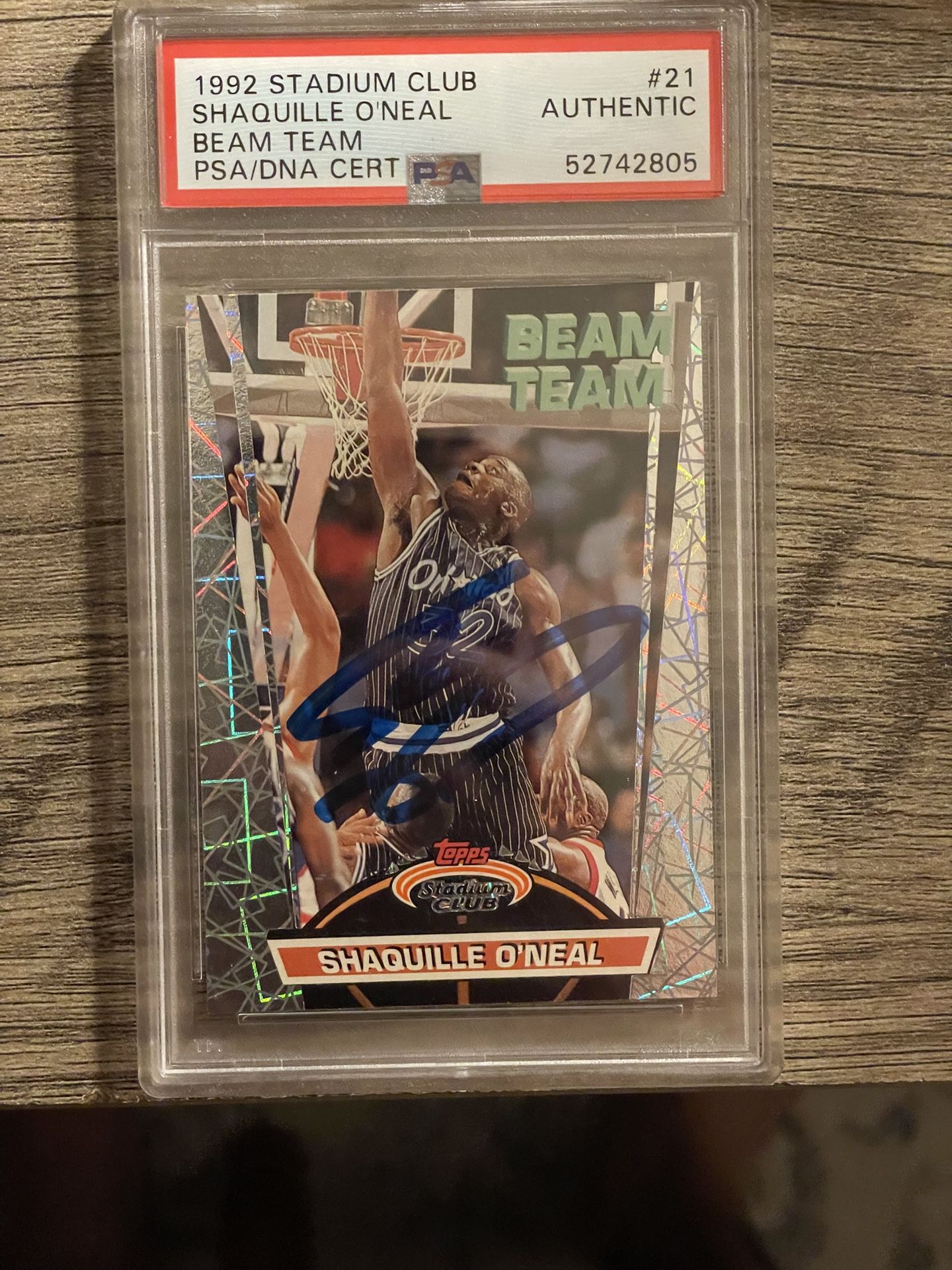 1992 Beam Team Shaquille O’Neal Autograph Rookie