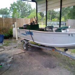 14ft Aluminum Seanymph V Lowe 25hp 1999