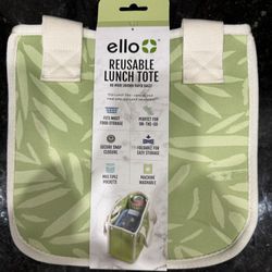 Ello Green Leaf Reusable Lunch Tote