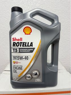 Shell Rotella T5 15W-40 Synthetic Blend Heavy Duty Diesel Engine Oil 1 Gallon