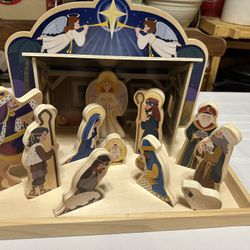 Melissa & Doug Children’s Wooden Nativity Set
