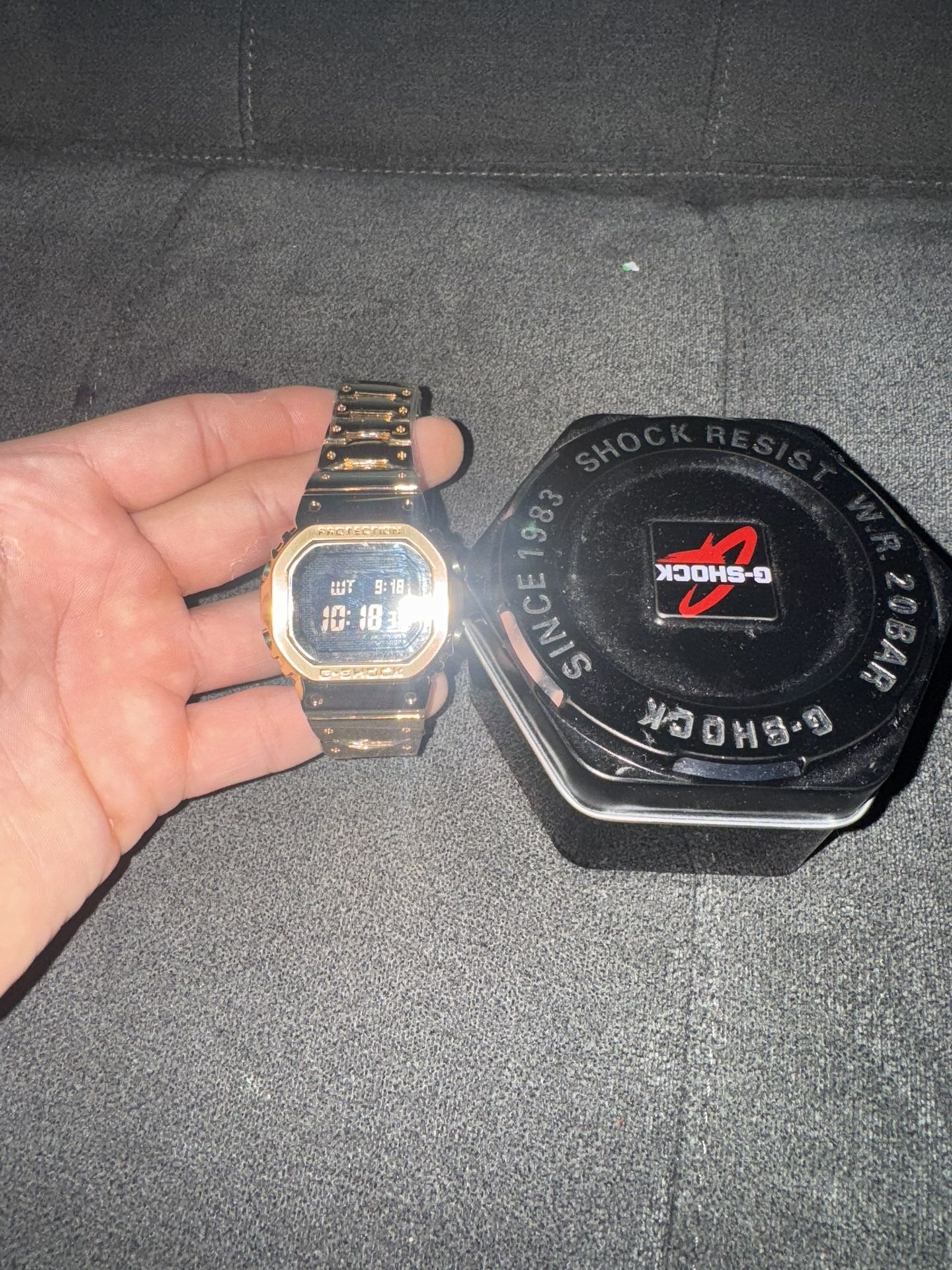 Gold G-Shock Watch 