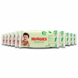 Huggies- Baby Wet Wipes, Natural Care, 56 Ct Each - 10 Packs