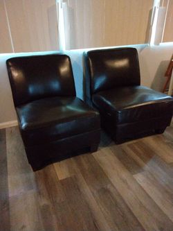 Brown couches