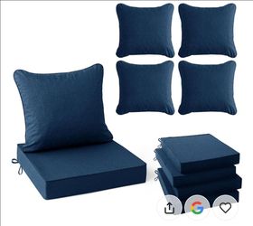 Outdoor Furniture Cushion Set (4 sets) in Navy-NEW