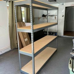 Storage Shelving 72 in W x 18 in D Garage Shed Rigid Boltless Industrial Steel Metal Shelves New Stronger Than Homedepot Costco Delivery Available