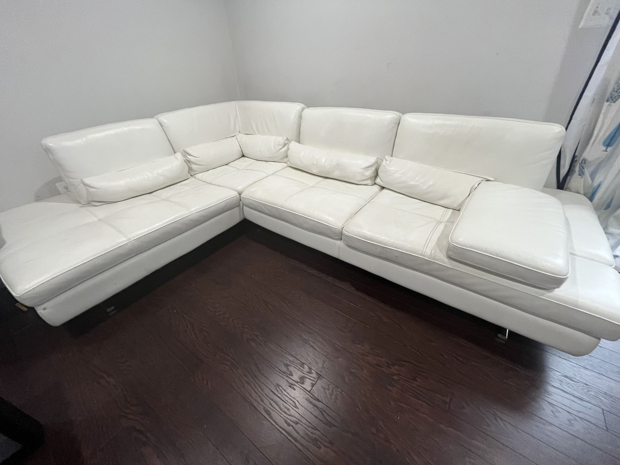 white sectional