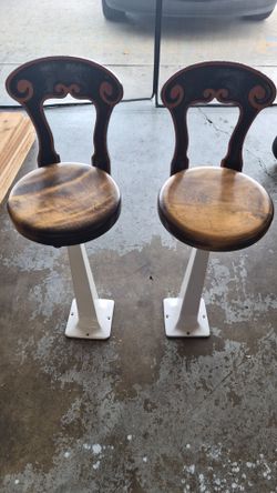 Vintage 1900's soda fountain ice cream parlor stools