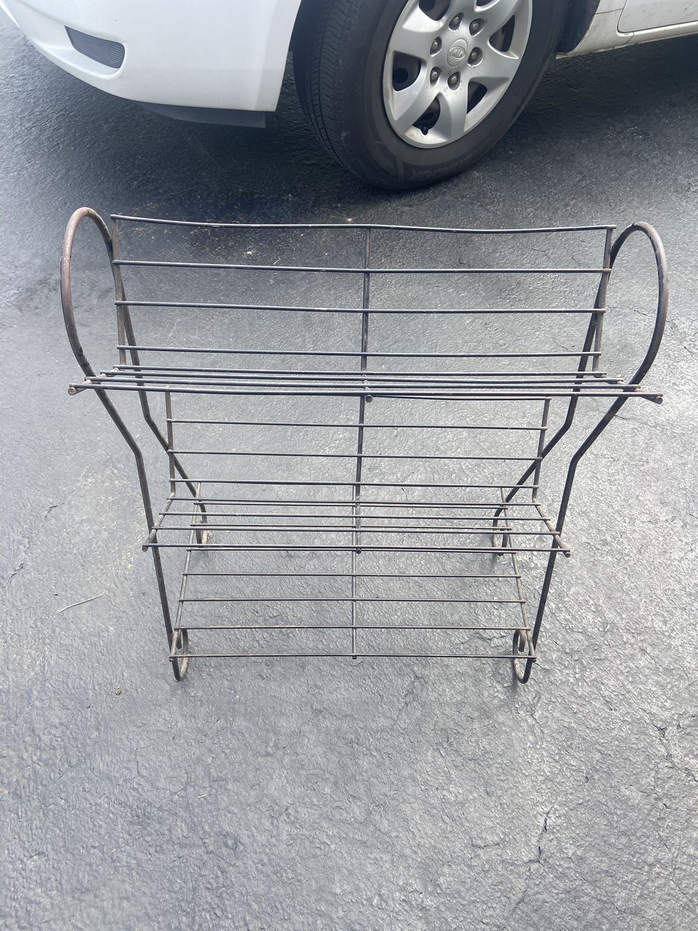 Wrought Iron Book Rack Vintage to antique
