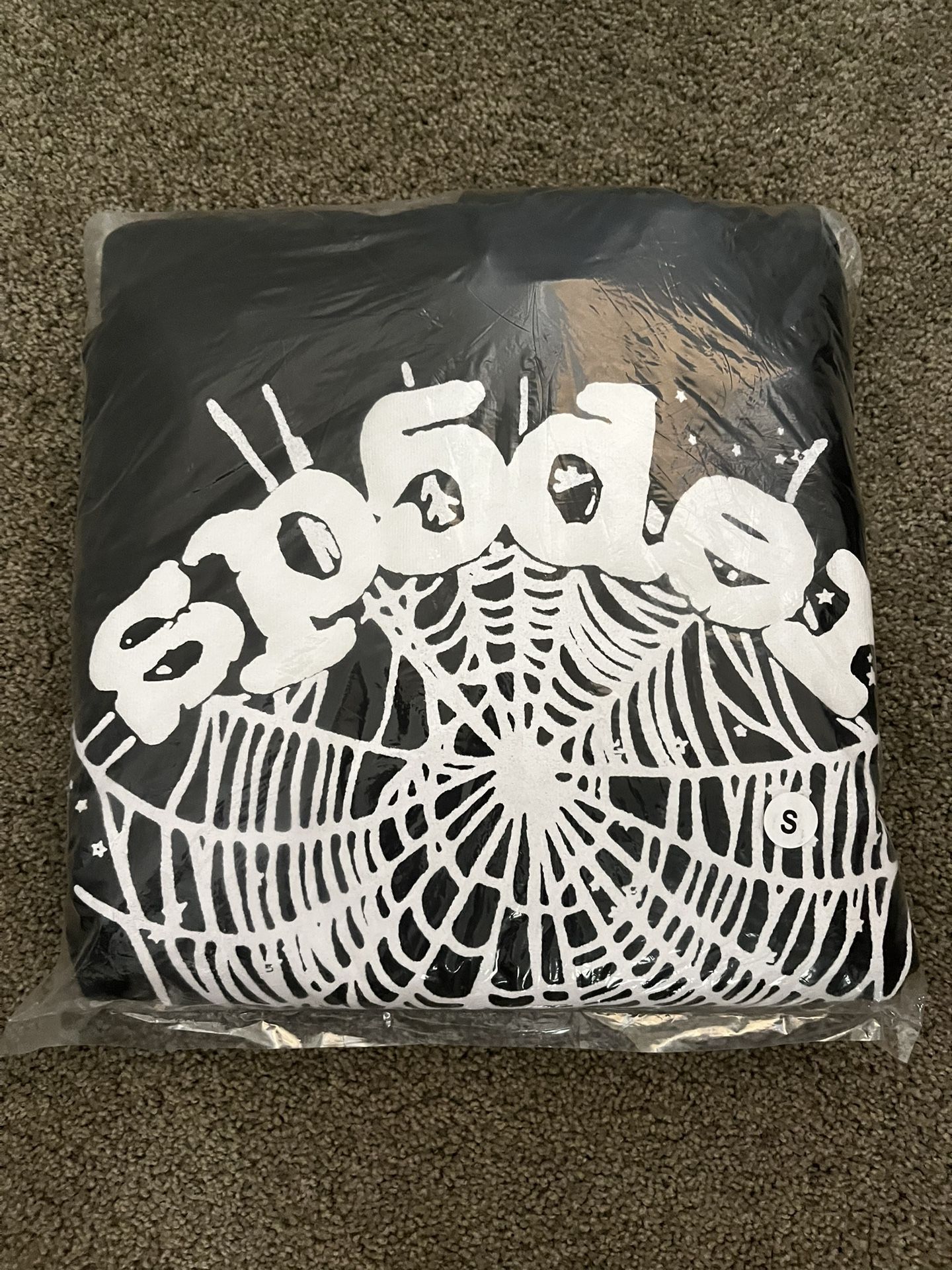 Sp5der Hoodie OG Web Black And White