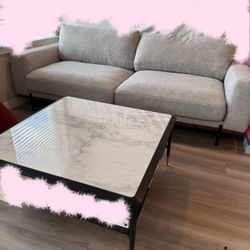 Modern Grey Sleek Couch