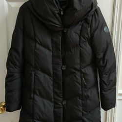 Lauren Black Puffer Coat Large 
